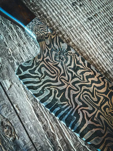 Culinary Pattern Welded Mosaic Damascus Gyuto Knife