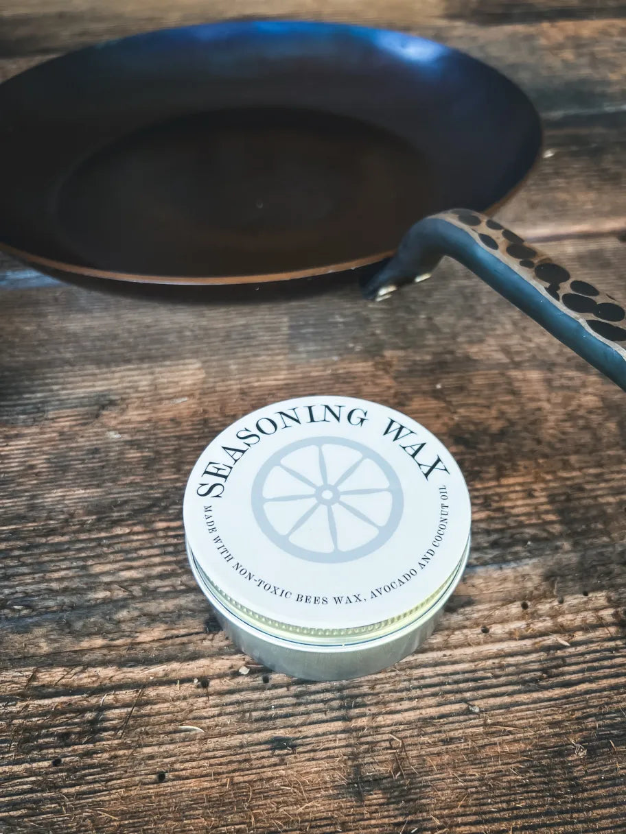 Skillet Seasoning Wax - non-toxic beeswax cast iron and carbon steel seasoning wax