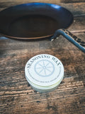 Skillet Seasoning Wax - non-toxic beeswax cast iron and carbon steel seasoning wax